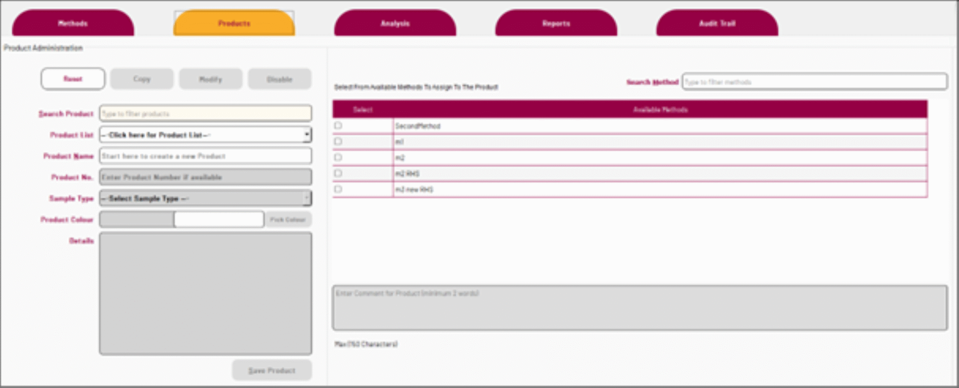 Product administration