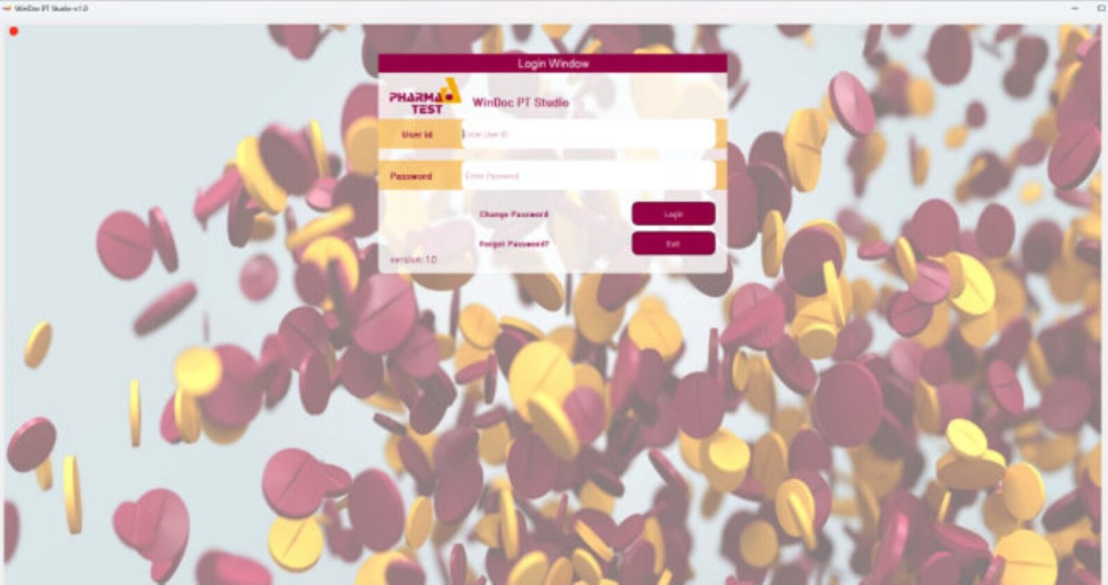 PT-Studio login screen